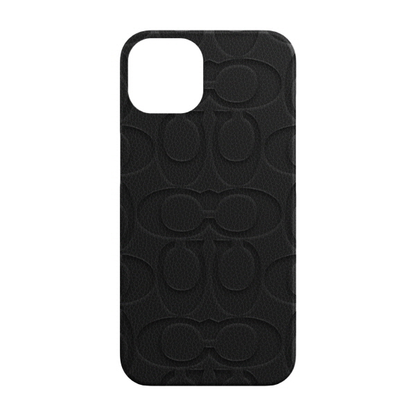 Coach Leather Slim Wrap Case for iPhone 13 - Black