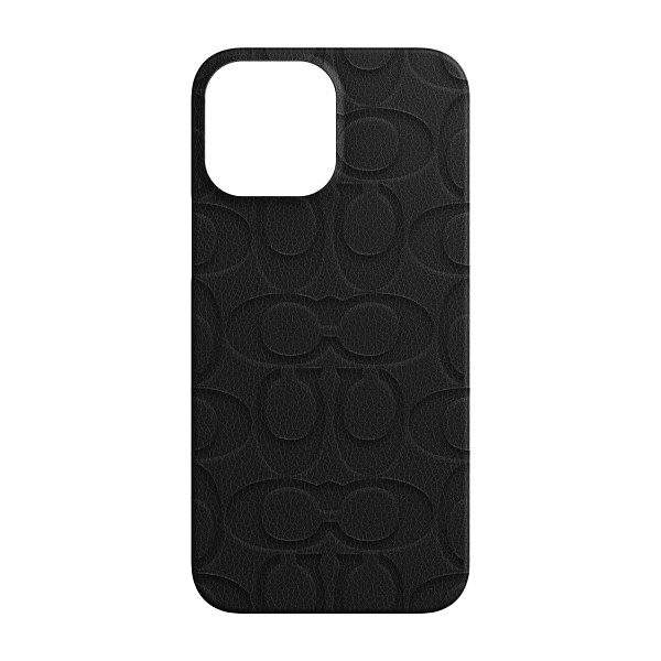 Coach Leather Slim Wrap Case for iPhone 13 Pro Max - Black