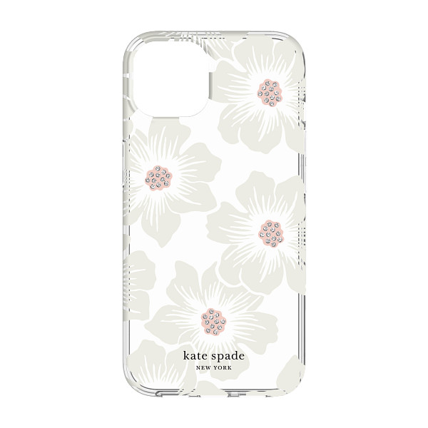 Kate Spade New York Protective Hardshell Case for iPhone 13 - Hollyhock Flower