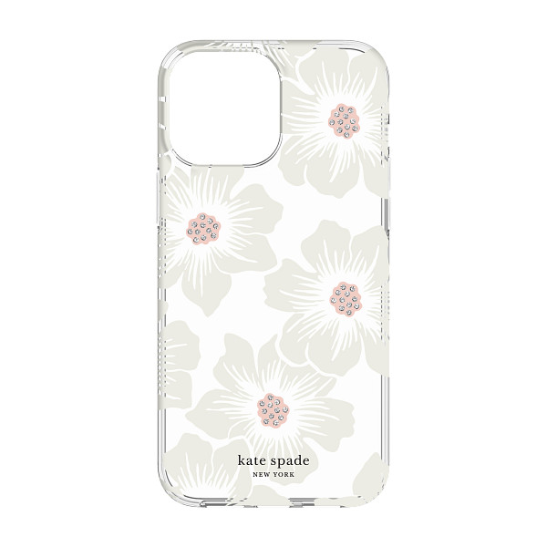 Kate Spade New York Protective Hardshell Case for iPhone 13 Pro Max - Hollyhock Flower